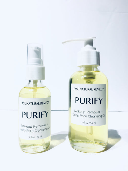 PURIFY - 100% Organic Makeup Remover + Deep Pore Cleansing Oil